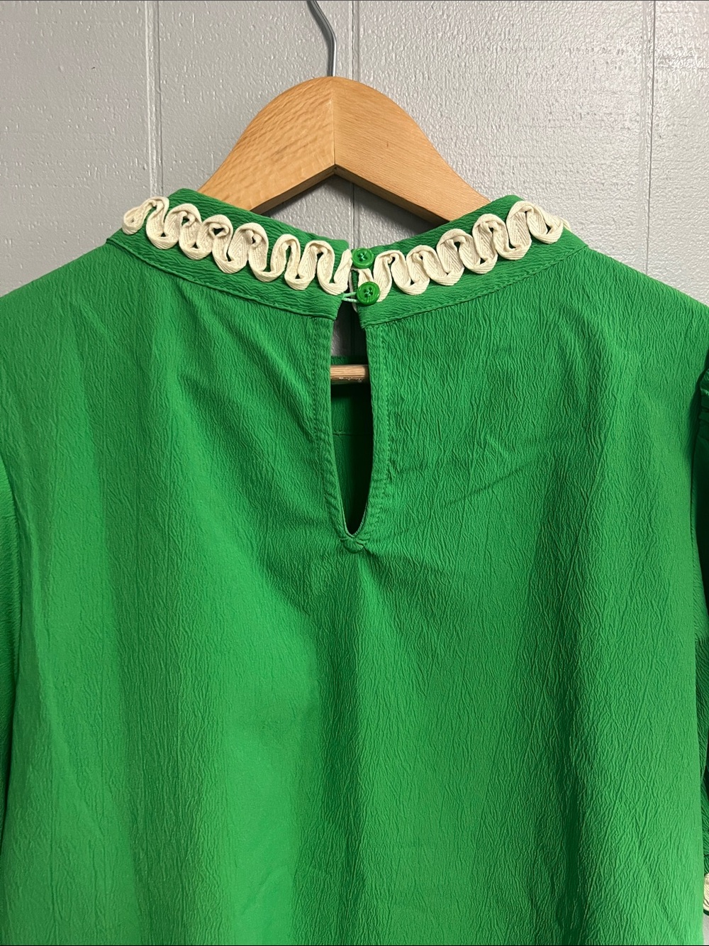 NWT Jodifl Blouse Large Short Sleeve Green New with Tags! Super Cute! - Picture 10 of 13